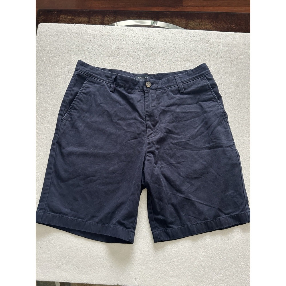 Nautica Shorts Mens Size 34W Black Cargo Classic Fit Cotton